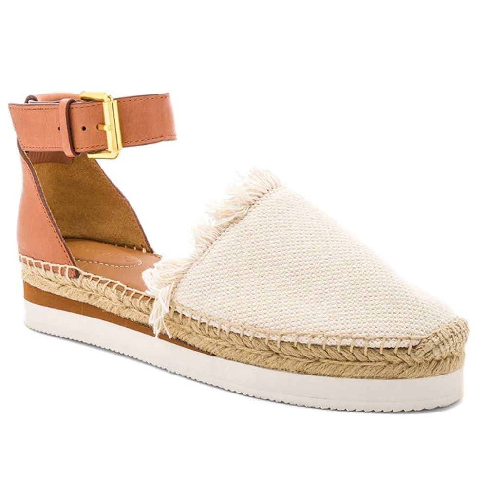 See by Chloe Glyn Espadrille Sandal in Natural Size 36 or 5